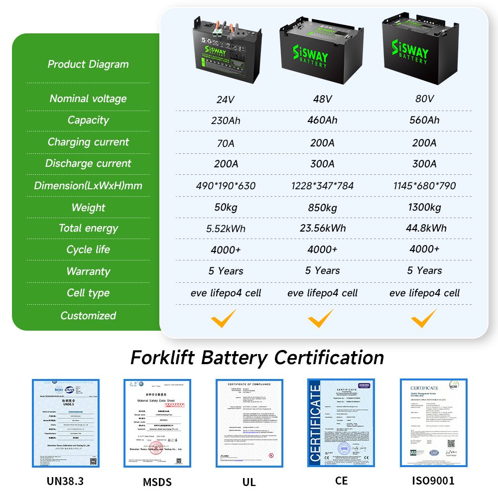 thium battery forklift 