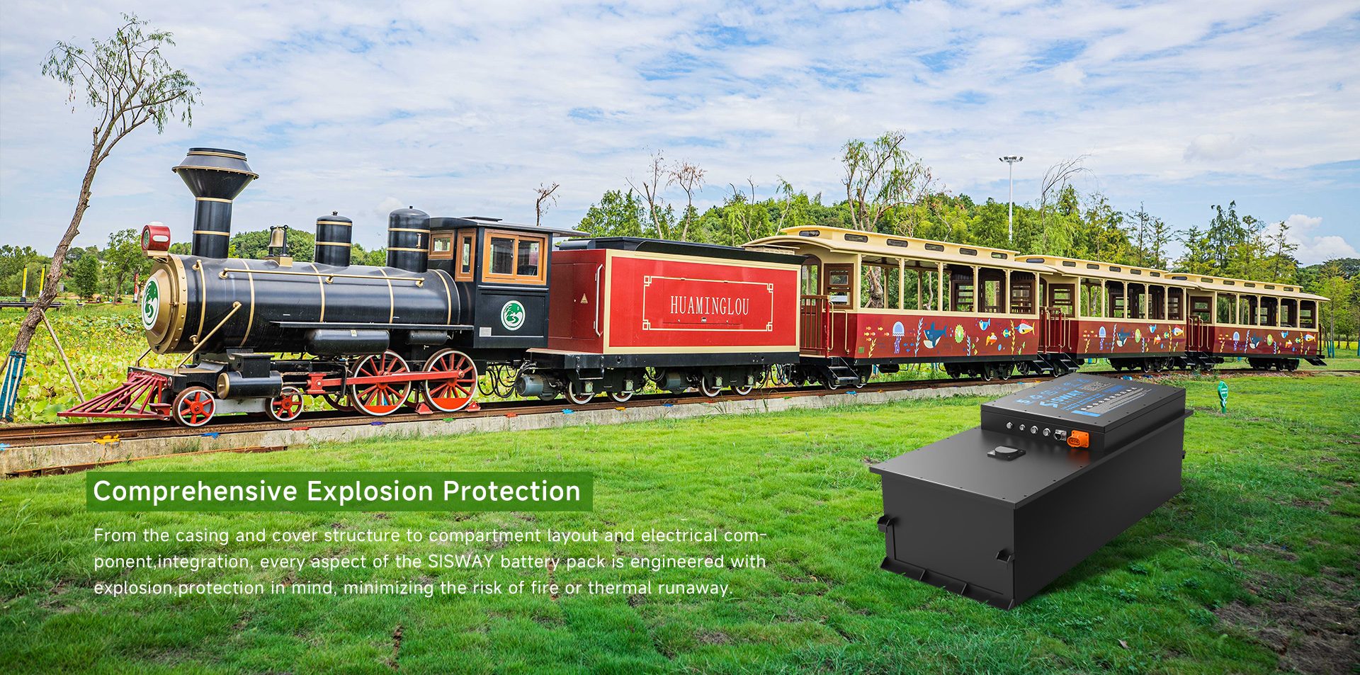High Voltage Lithium Battery For Trackless Train