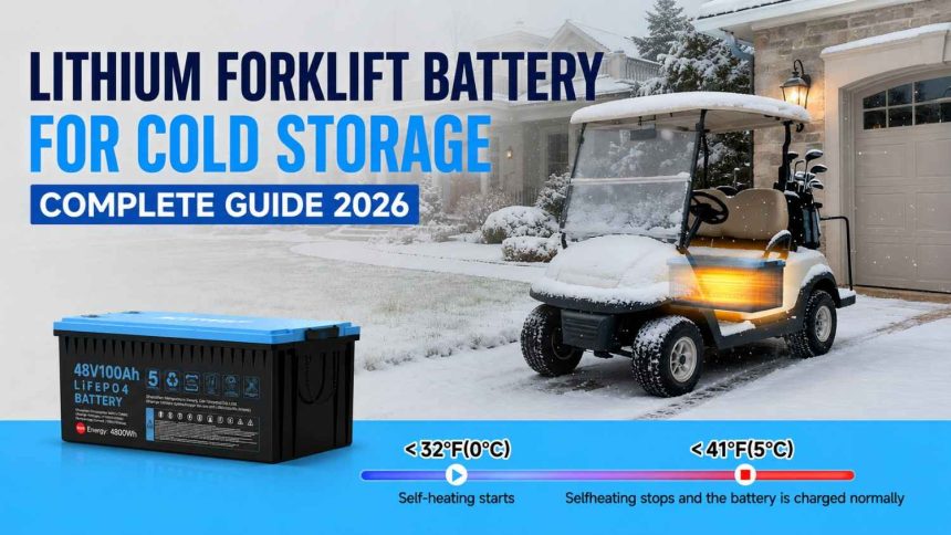 Lithium forklift battery for cold storage