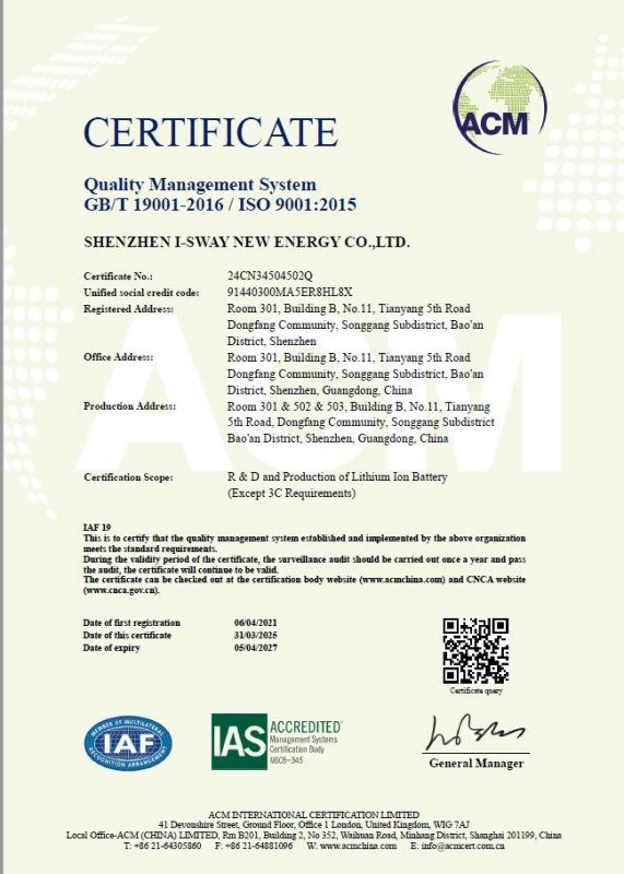 ISO 9001:2015 Quality Management System Certification