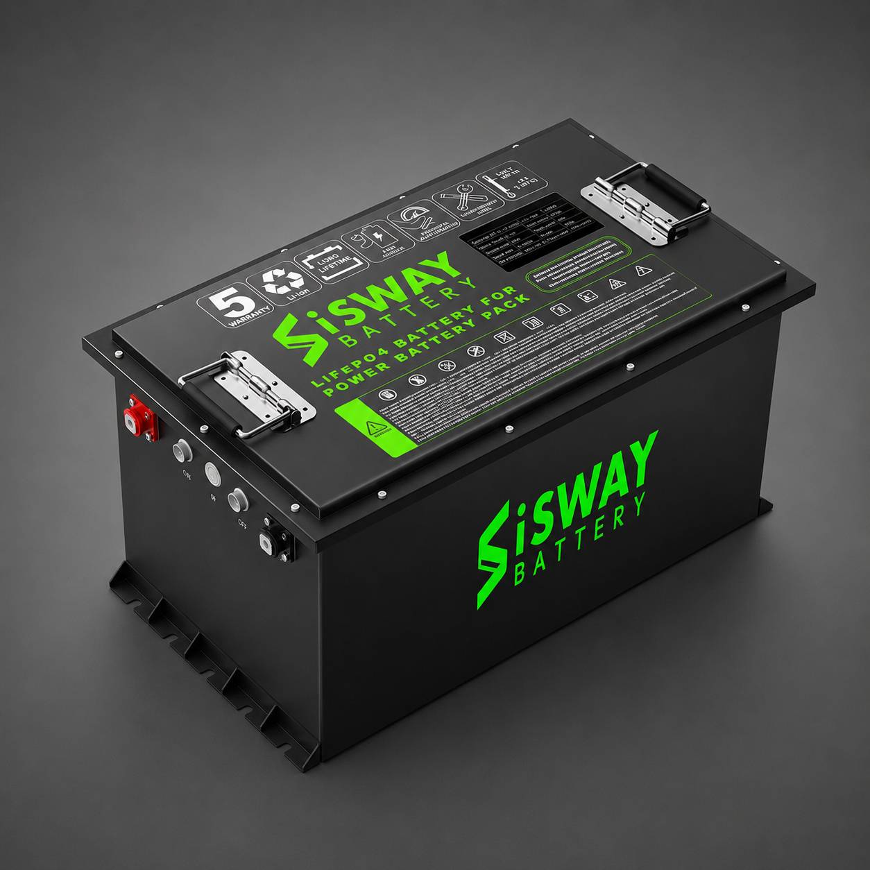 Sisway LiFePO4 lithium golf cart battery 36V 48V 72V 96V