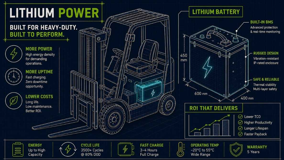 Best Lithium Batteries for Heavy-Duty Forklifts: Specs, Warranties, and ROI